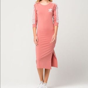 Adidas Three Stripe Mauve Midi Dress